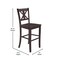Flash Furniture Gray Wash Walnut Solid Wood Bar Stools, 2PK ES-STBN1-29-GY-2-GG - alternate 4